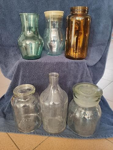Продам декоративные стеклянные банки и графины. СССР. Каждая по 300с