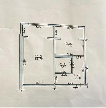 flat osh: 1 комната, 45 м², 106 серия улучшенная, 8 этаж, Старый ремонт — 3