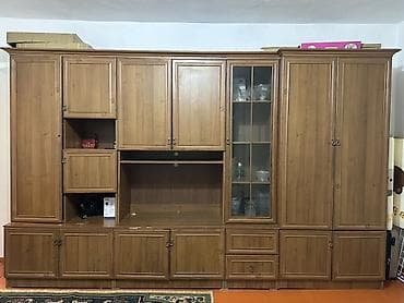 мебель исфана: Секция-гостиная (стенка) из ЛДСП под натуральное дерево, классический — 2