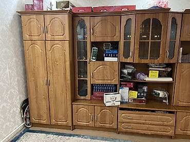 буушный шкаф: Секция мебельная «стенка» для гостиной/зала, классический дизайн под — 1