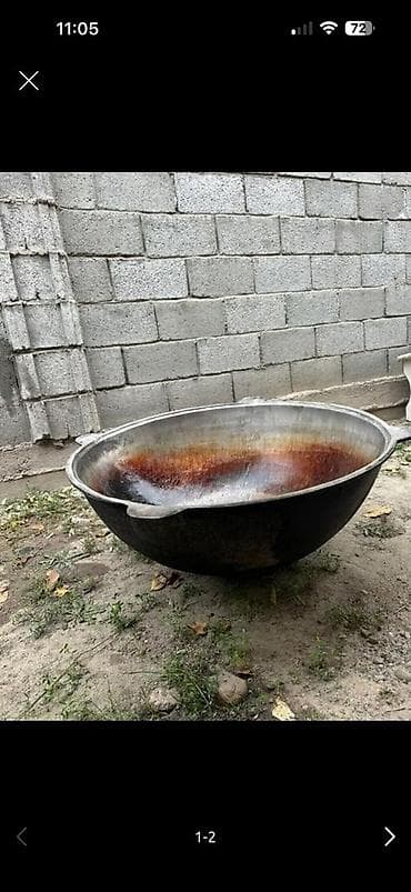 черный казан: Казан большой для плова/шурпы с крышкой - Материал: толстостенный — 2