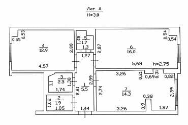 сдаю квартиру без риелтора: 2 комнаты, 55 м², Индивидуалка, 2 этаж — 2