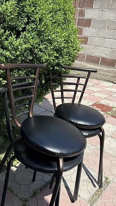 Табуретки: Барный стул, Б/у, Железо — 2