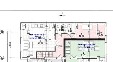 пентхаус квартира: 5 и более комнат, 128 м², Элитка, 9 этаж, Готовая ПСО (под самоотделку) — 3