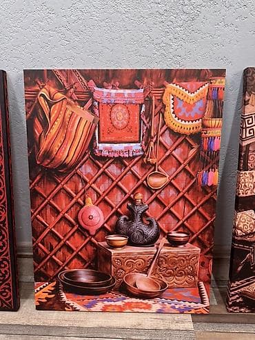 форма одежды: Настенные панели/постеры с этническими орнаментами. - Комплект из 4 — 2