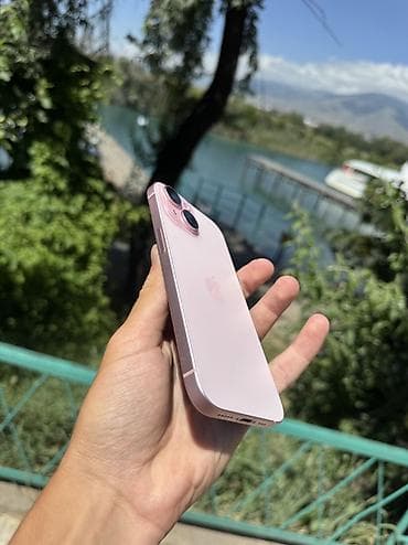iphone 15 pro ma: IPhone 15, Б/у, Розовый, Защитное стекло, Кабель, Коробка — 3