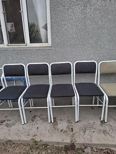 small table: Стул для кафе, ресторанов, Железо, цвет - Серый — 1