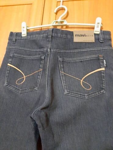 Жынсылар: Продам мужские джинсы, б/у прямые, утепленные, размер 32, цвет темно — 3