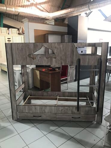 детские двухъярусные кровати металлические: Детская односпальная кровать, Новый, Для девочки, Для мальчика, С бортиком, ДСП, Самовывоз, Бесплатная доставка, Платная доставка — 1