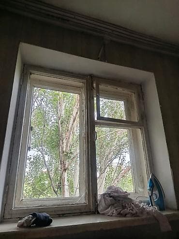 Деревянные окна с форточкой. 2 шт, 130*130. бесплатно, Токтогула 173