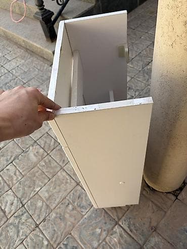 шкафчик маленький: Тумба для ванны, С раковиной, цвет - Белый — 7