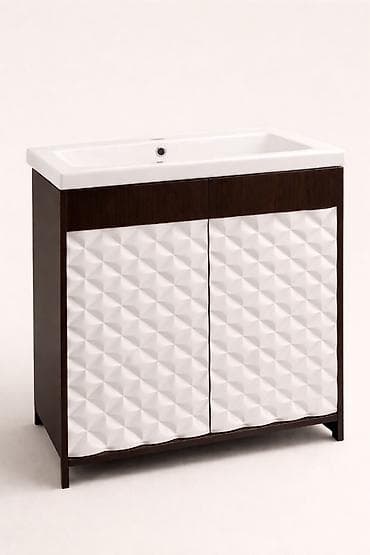 кухонный шкаф с раковиной: Тумба для ванны, Б/у, С раковиной, Дерево, Самовывоз, цвет - Коричневый — 1