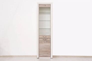 шкаф для бани: Шкаф витрина 2Д (Olivia 1V1D), коллекции Оливия, Дуб Анкона, Анрэкс — 1