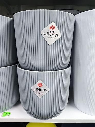 пластиковый круглый стол: Горшок для растений LINEA, диаметр 400 мм - Серия: LINEA — 1