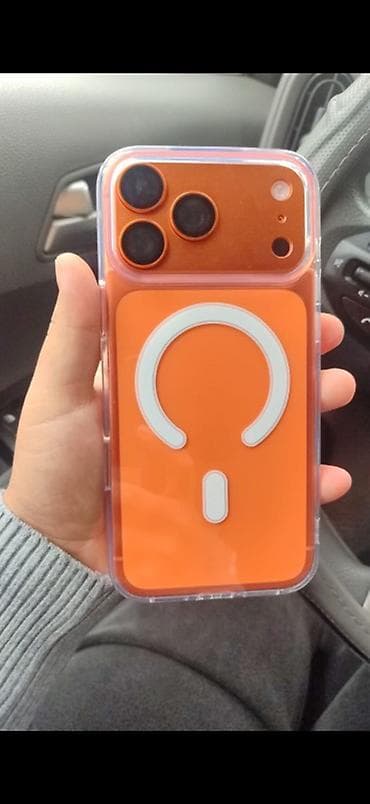 IPhone 17 Pro Max, 256 ГБ, Оранжевый, Зарядное устройство, Чехол, Коробка, 100 %
