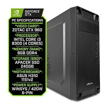 e3 1230v3: Компьютер, ядер - 4, ОЗУ 8 ГБ, Для несложных задач, Б/у, Intel Core i3, NVIDIA GeForce GTX 1050, SSD — 1