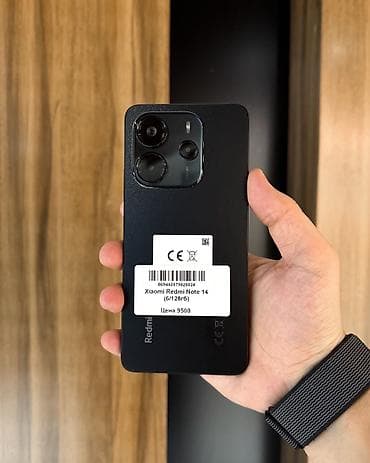 материал на чехол: Redmi, Redmi Note 14, Б/у, 128 ГБ, цвет - Черный, 2 SIM — 2