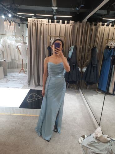 вечерние платья для полных женщин из шифона: Вечернее платье, Длинная модель, Без рукавов, M, L — 2