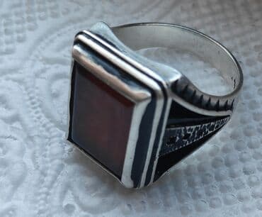 чёрное кольцо из вольфрама: Кольцо, Печатка, Проба 925, Мужские — 2