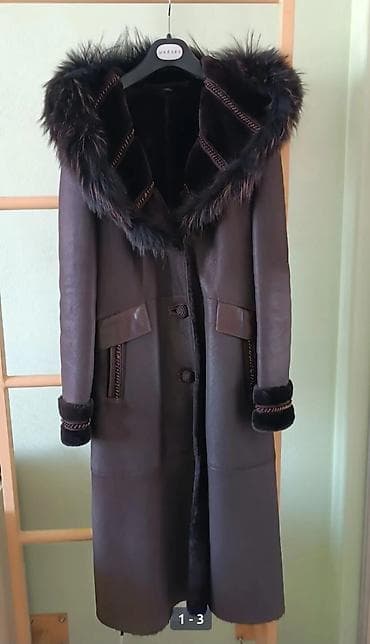 турецкие дубленки фирмы: Дубленка, Классическая модель, Турция, Длинная модель, С капюшоном, S — 4