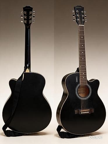 чехол для гитара: Акустическая гитара с вырезом (cutaway), цвет – матовый черный. - — 1