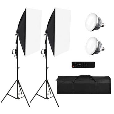 Софтбокс постоянного света под лампу е27+ умная лампа 150w (2шт) +