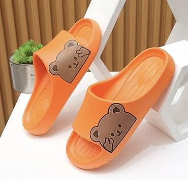 amber elixir: Сланцы с милым мишкой - Модель: шлёпанцы-сланцы с широкой перемычкой — 4