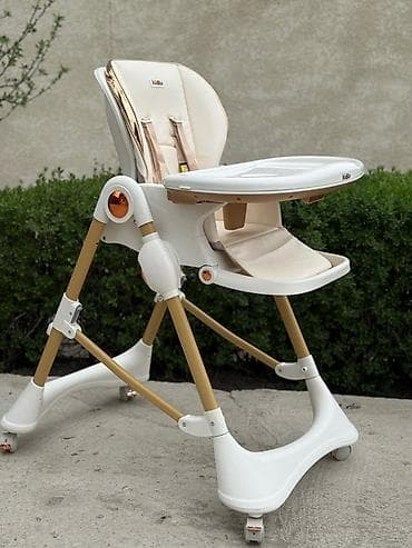 пласти: Стульчик для кормления, Б/у, Другой бренд, Пластик, Другой вид, цвет - Бежевый, Самовывоз — 6