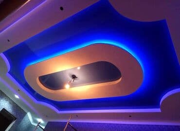 гарнитур для зала бу: Натяжной потолок+Нат потолок!любой сложности,120 — 15