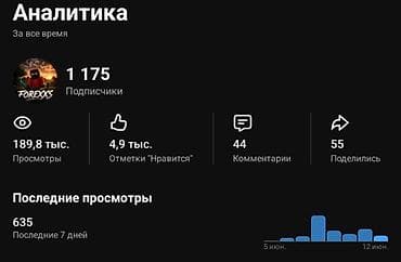 Видео оюндар жана приставкалар: YouTube‑канал (ниша: гейминг/контент по Minecraft, бренд FOREXXS) с — 1