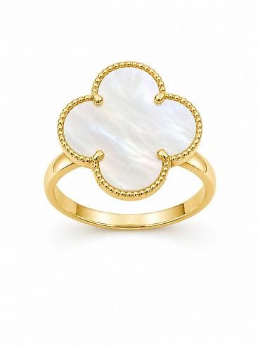 Личные вещи: Кольцо Van Cleef в жёлтом золоте с перламутром - Артикул: 35776 - — 2