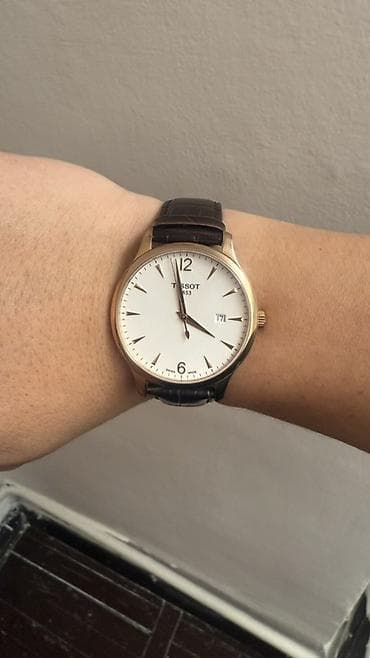 Башка аксессуарлар: Классикалык сааттар саат, Tissot, Швейцария, Асыл нуска, Эркектердики, Жаңы — 2