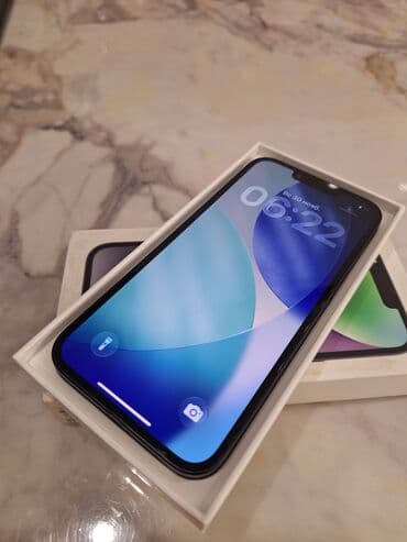 iphone osh: IPhone 14, Б/у, 128 ГБ, Midnight, Коробка, 86 % — 3