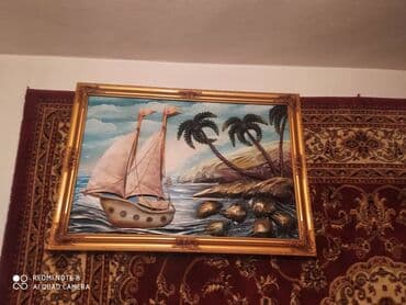 Продаю картину из натуральной кожи, ручная работа, её привозили из