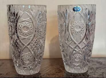 хрустальные вазы: Вазы хрусталь. Чешские Богемия. Высота 25 см. Состояние новые! Цена за — 2