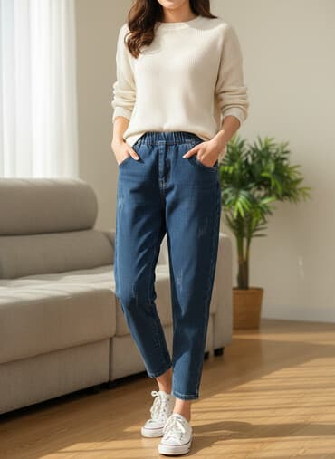 требуется надомницы брюки: Джинсы и брюки, цвет - Синий, Б/у — 1