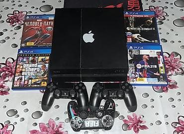 PlayStation 4 (Fat) 512gb +5 игр +3 геймпада В идеальном состоянии!