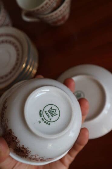 я ищу посуда: Немецкий винтажный кофейный фарфоровый сервиз Kahla на 6 персон — 10