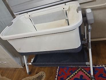 детский койноктор: Балдар үчүн кошумча коюлган керебет, Дөңгөлөктүү, түсү - Ак — 2