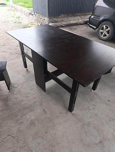 стол кухонный уголок: Кухонный стол и стул, Новый, цвет - Коричневый — 1