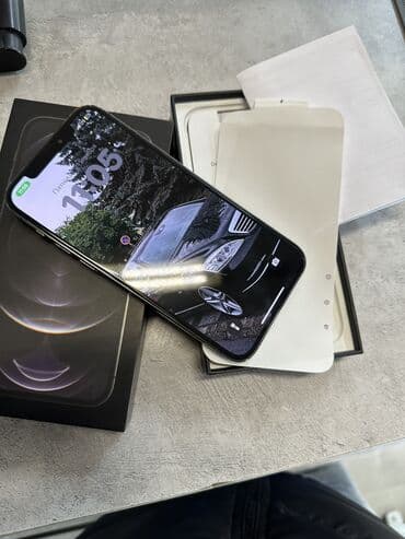 IPhone 12 Pro, Б/у, 128 ГБ, Space Gray, Защитное стекло, Чехол, Кабель, 84 %