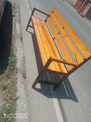 скамека: Скамейка Металл, Со спинкой, Без крыши — 2