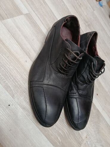 Мужские туфли, 43, Б/у, цвет - Черный