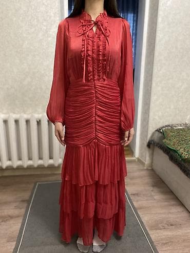 Платье макси из органзы. - Длина: в пол - Верх: шелковистая ткань с — 2