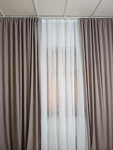 third edition solutions: Комплект штор, Атлас, Светонепроницаемая, Готовое изделие, Новый, Для спальни — 2