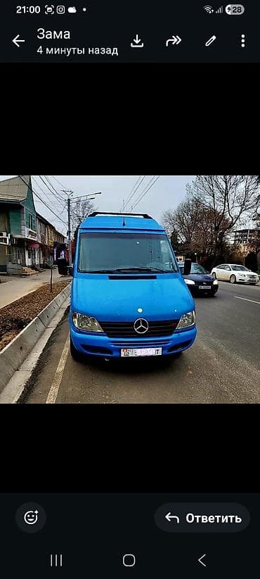 машына за 300000сом: Mercedes-Benz Спринтер: 2002 г., 2.7 л, Кол менен иштөөчү, Дизель, Van — 2