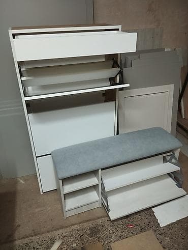 мебель для прихожей банкетки: Гарнитур для прихожей, Обувница, цвет - Белый — 1