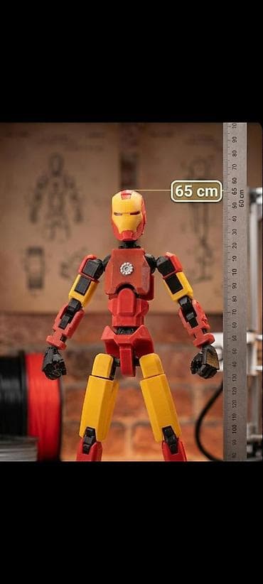 Детский мир: Железный человек напечатанный на 3D принтере напечатал на стол, рост у — 1