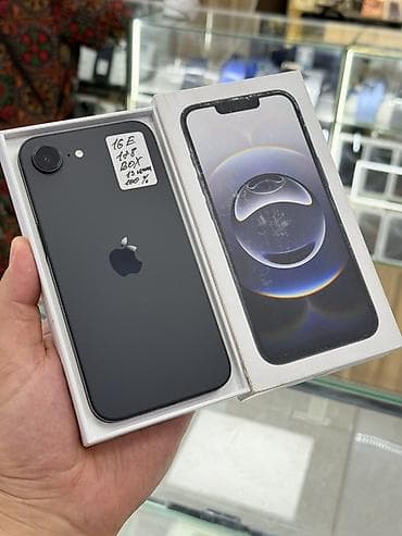 nokia c601: IPhone 16e, Б/у, 128 ГБ, Черный, Коробка, 100 % — 1