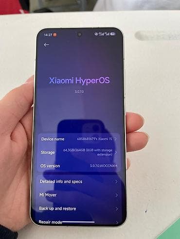 Уюлдук телефондор жана аксессуарлар: Xiaomi, 15, Колдонулган, 256 ГБ, түсү - Ак, 2 SIM — 3